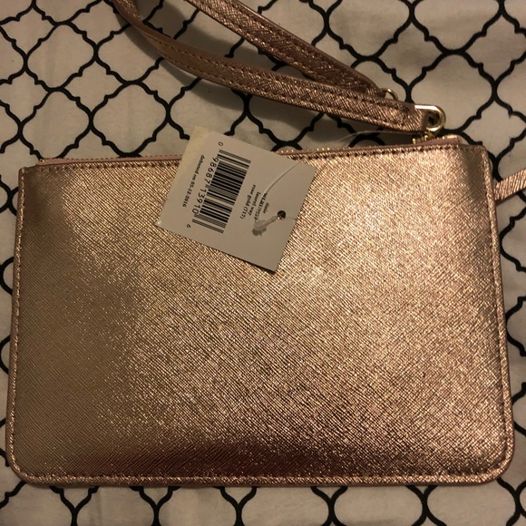 Kate Spade New York Rose Gold Leather Wristlet - Picture 3 of 5